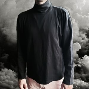 Liz Claiborne Cotton Black Long Sleeve Turtleneck